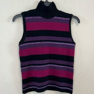 A. BYER Women’s Sleeveless Turtleneck Sweater Top Size L